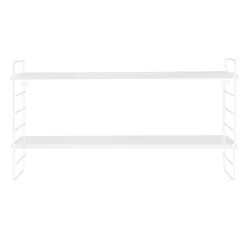 Etagère murale blanche à 2 niveaux