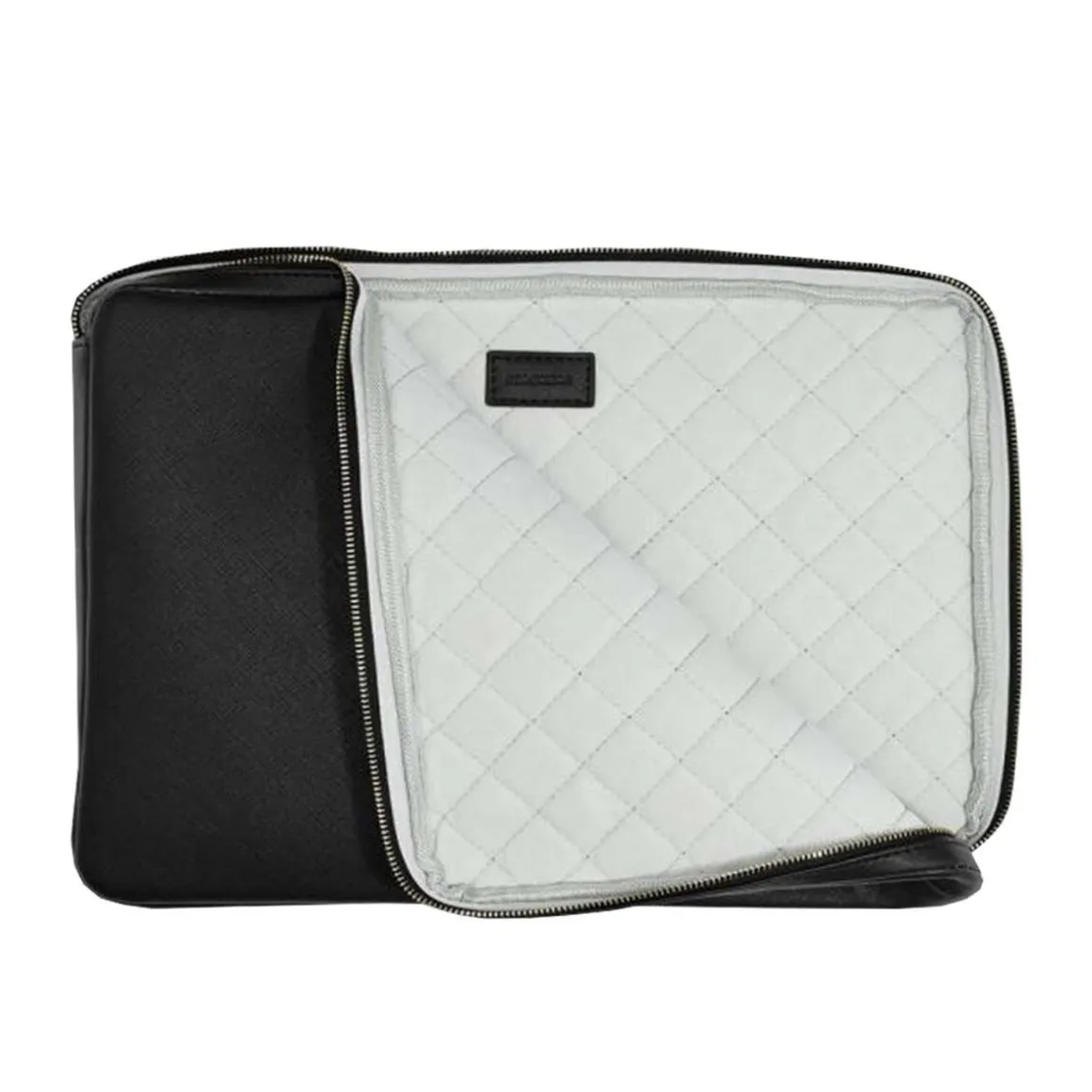 Housse pour ordinateur 15 pouces en simili cuir noir