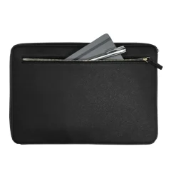 Housse pour ordinateur 15 pouces en simili cuir noir