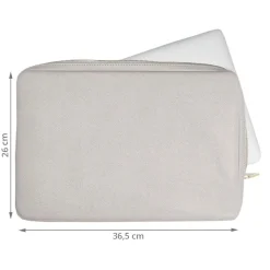 Housse pour ordinateur 15 pouces en simili cuir gris clair