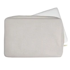 Housse pour ordinateur 15 pouces en simili cuir gris clair