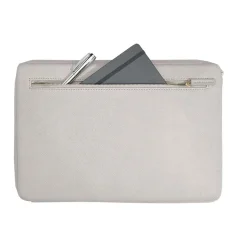 Housse pour ordinateur 15 pouces en simili cuir gris clair