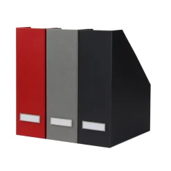 Range-dossiers en carton gris anthracite